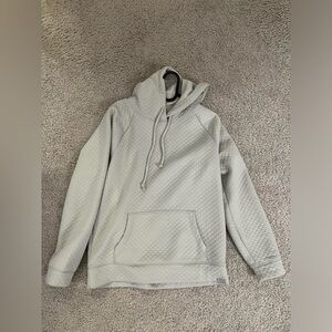 Hollister Light Green Textured Quilted Fleece Hoodie XS